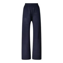Sminfinity Weite Hose aus Seide & Leinen blau Stoffhose