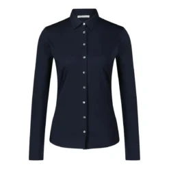 Stefan Brandt Hemdbluse Alma aus Pima-Baumwolle Dunkelblau Bluse