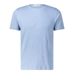 Stefan Brandt T-Shirt Enno aus Leinen blau T-Shirt