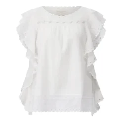 STELLA FOREST Blusenshirt Jayna mit Stickerei Weiß Bluse