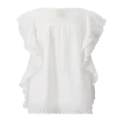 STELLA FOREST Blusenshirt Jayna mit Stickerei Weiß Bluse