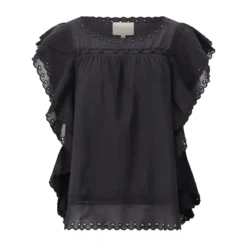 STELLA FOREST Blusenshirt Jayna mit Stickerei Weiß Bluse