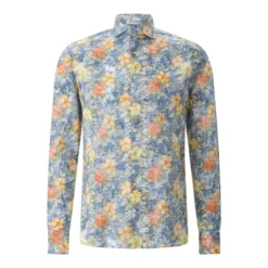 STENSTRÖMS Hemd mit floralem Print blau Hemd
