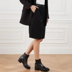 Steve Madden Breaker Black Leather Stiefeletten