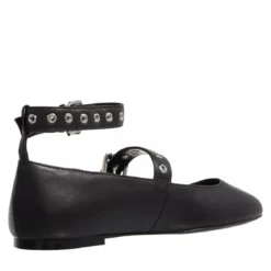 Steve Madden Macbeth Black Leather Ballerinas
