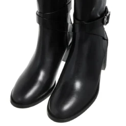 Stuart Weitzman Esme Belted Zip Bootie Black Stiefeletten
