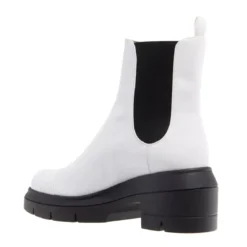 Stuart Weitzman Norah White Chelsea Boots