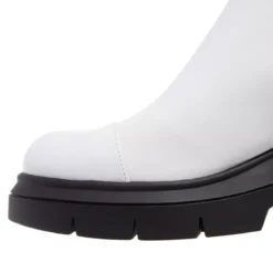 Stuart Weitzman Norah White Chelsea Boots