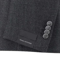 Tagliatore Sakko aus Schurwolle & Seide grau Anzugjacke