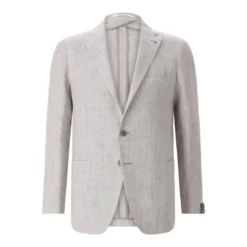 Tagliatore Sakko aus Schurwolle & Leinen beige Anzugjacke