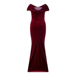 Talbot Runhof Abendkleid aus Samt rot Maxikleid