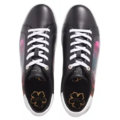 Ted Baker Artoh Art Print Leather Cupsole Sneaker Black Low-Top-Sneaker