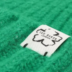 Ted Baker Britny Magnolia Branded Bobble Hat Green Mütze
