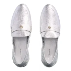 Tory Burch Ballet Loafer Shiny Silver Loafer