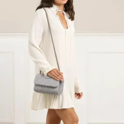 Tory Burch Fleming Soft Small Convertible Shoulder Bag Bay Gray Crossbody Bag