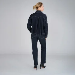 True Religion AMBER JACKET RAW dunkel-blau Jeansjacke