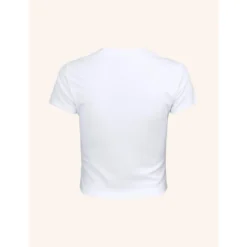True Religion - Baby Tee- Markanter Grafikprint auf Front- Ret weiss T-Shirt