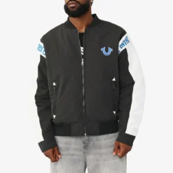 True Religion - Chopper Jacke- Gestickte und bedruckte Logos-multicolor Daunenjacke