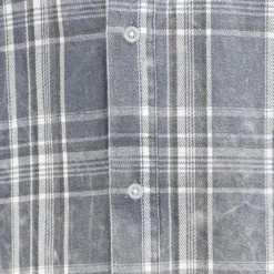 True Religion - Flanellhemd- Lässiger Schnitt- Knopfleiste- G blau Hemd