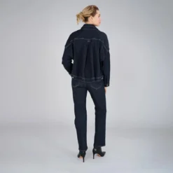 True Religion - Hohe Leibhöhe- Gearde Bein- 5-Pocket-Style- R dunkel-blau Jeans
