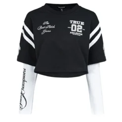True Religion - Jersey Top mit integriertem langen Ärmel- Kontr bunt Longsleeve