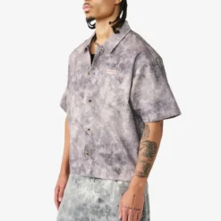 True Religion - Kastenförmiges Hemd- Kurzarm- Allover-Print-bunt Hemd