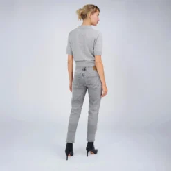 True Religion - Kurze Ärmel- Gerader Schnitt- Rippbündchen angrau Strickjacke