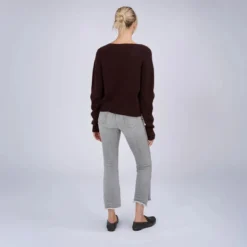 True Religion - Lamgarm- Gerader Schnitt- Rippbünchen an den Ä braun