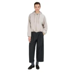True Religion - Lange Ärmel- Oversize-Schnitt- Balloon-Ärmel- beige Übergangsjacke