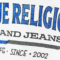 True Religion - Lockerer Schnitt- Überschnittende Schultern- L winterweiß T-Shirt