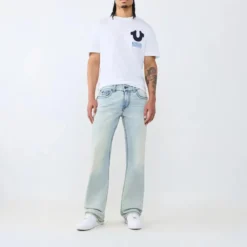 True Religion - Modell: Billy- Bootcut- Bequeme Passform- Mar hell-blau Jeans
