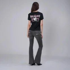 True Religion - Niedriger Bund- Reißverschluss- Verdrehte Inne anthrazit Jeans