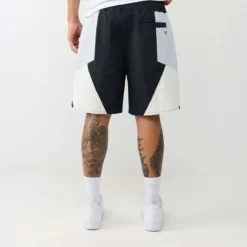 True Religion - Nylon Track-Short- Geometrisches Colorblocking schwarz Shorts