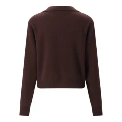 True Religion Strickjacke aus Wolle & Kaschmir braun Poloshirt