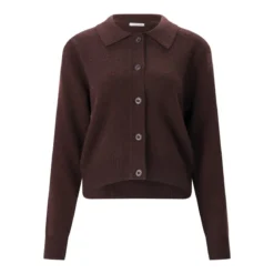True Religion Strickjacke aus Wolle & Kaschmir braun Poloshirt