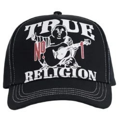 True Religion - Verstellbare Riemen am Hinterkopf- Verstärktesschwarz Hut