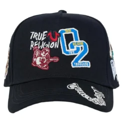 True Religion - Verstärktes Schild- Verstellbare Riemen am Hint schwarz Hut