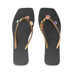 UZURII flip flop Flore Square Grande schwarz Flip Flops