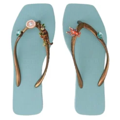 UZURII flip flop Flore Square Grande ocean Flip Flops