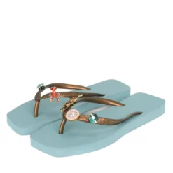 UZURII flip flop Flore Square Grande ocean Flip Flops