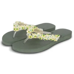 UZURII flip flop Tulum Bloom Yellow dunkel-grün Flip Flops