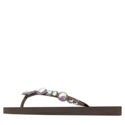 UZURII Zehentrenner Chrystal Marilyn mocca Flip Flops
