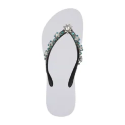 UZURII Zehentrenner Dolce Chrystal weiss Flip Flops