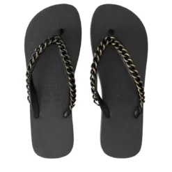UZURII Zehentrenner Gold Large schwarz Flip Flops