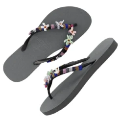 UZURII Zehentrenner Las Dalias Blue silber Flip Flops