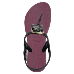 UZURII Zehentrenner Selena Diamond Silver bordeaux Flip Flops