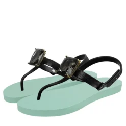 UZURII Zehentrenner Selena Diamond Silver mintgrün Flip Flops