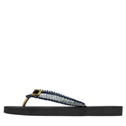 UZURII Zehentrenner Silver Macrame Switch schwarz Flip Flops