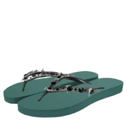 UZURII Zehentrenner Switch Mid Heel Army Green natur Flip Flops