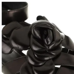 Valentino Garavani Atelier Rose Edition Sandals Leather Black Sandalen